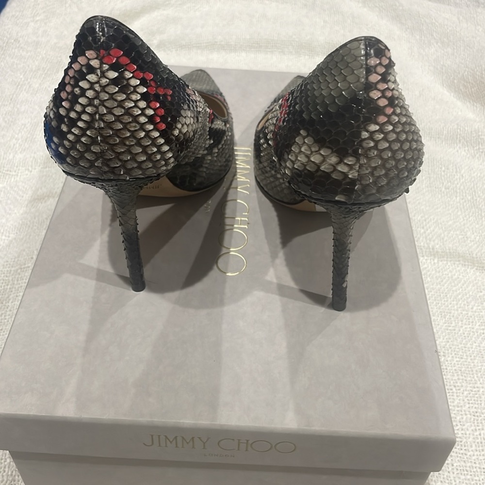 Jimmy Choo Painted Python Heels - image 3